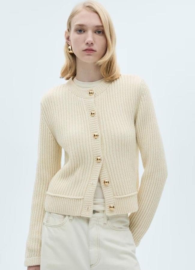 Chaqueta de punto en canalé