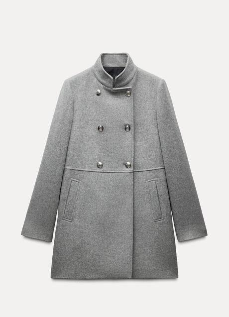 Abrigo gris de Zara (69,99 euros)