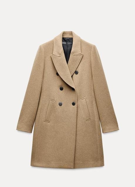 Abrigo camel de Zara (69,99 euros)