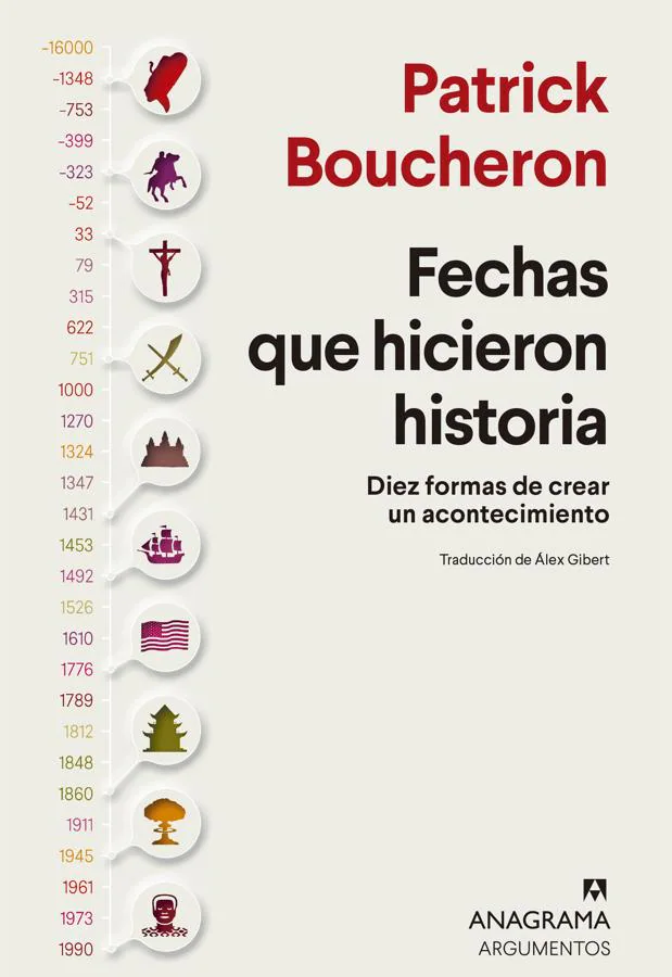 Portada de Fechas que hicieron historia, el libro de Patrick Boucheron sobre fechas y hechos históricos. / Anagrama