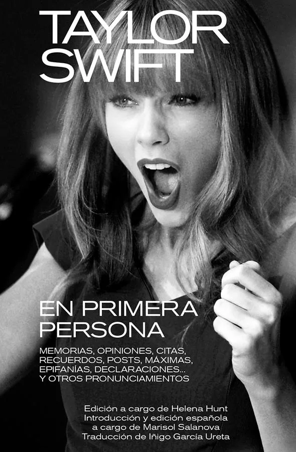 Portada de En primera persona, el libro de recuerdos, posts y opiniones de Taylor Swift. / Libros del Kultrum