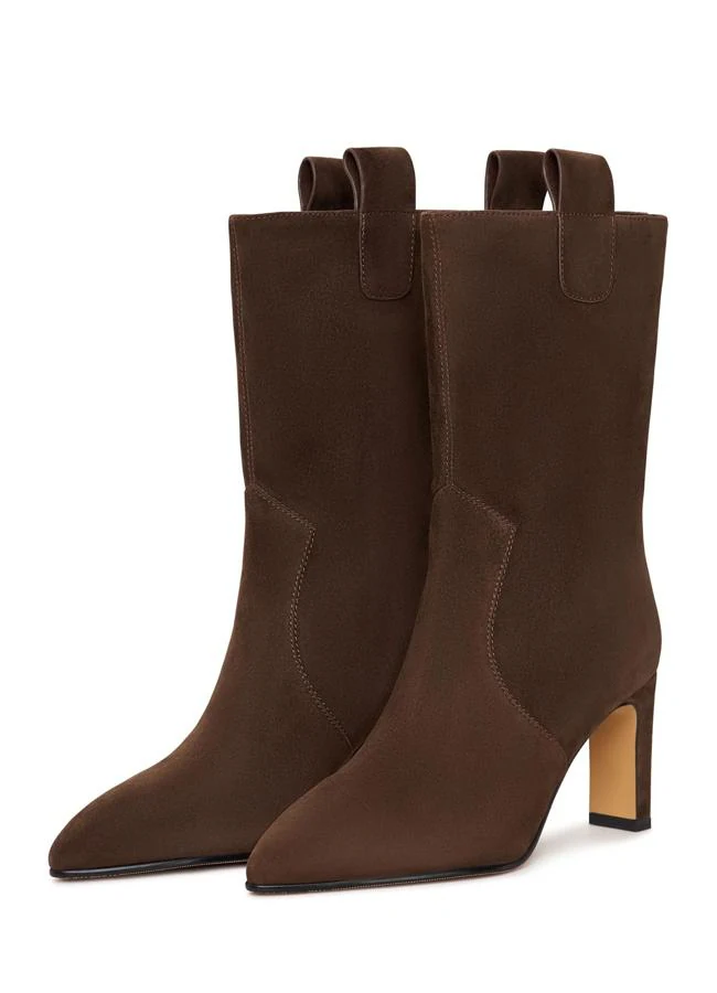 Botas de ante marrón chocolate