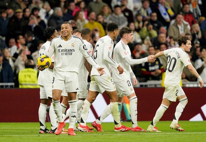 Kylian Mbappé festeja ante Las Palmas (Reuters). 