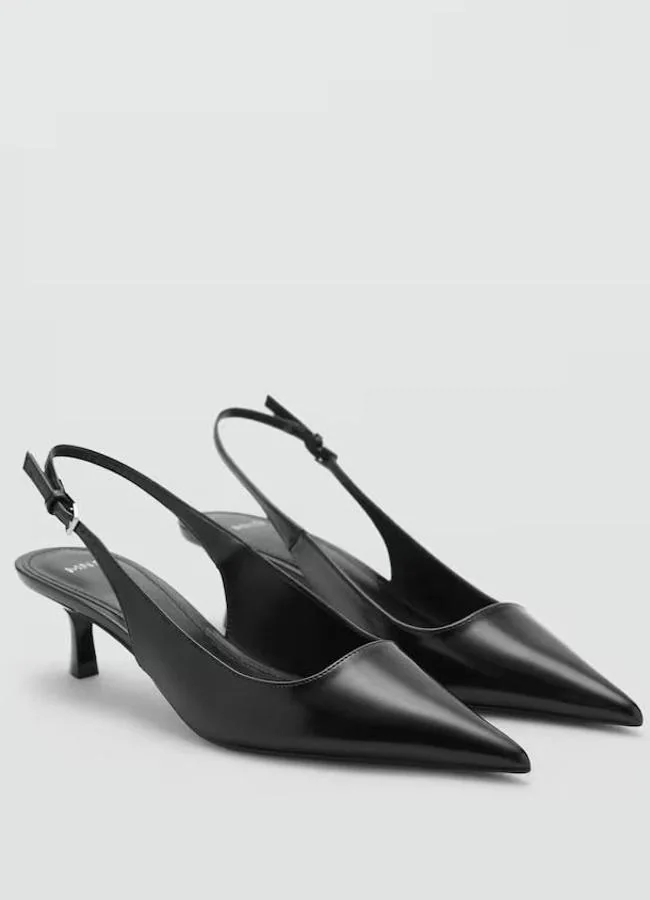 Zapatos de tacón bajo negros
