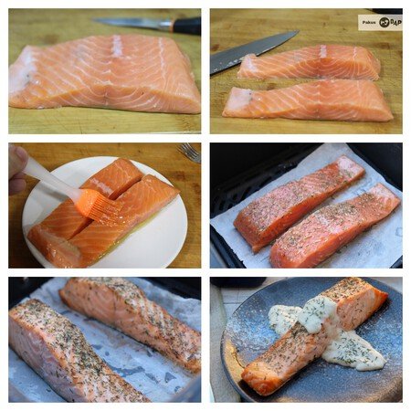 Salmon freidora de aire