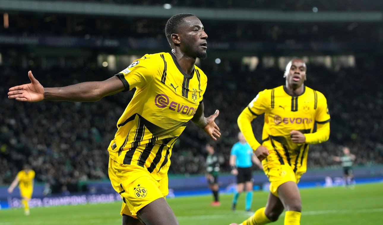 Serhou Guirassy fue el hombre clave del Dortmund en su victoria ante el Sporting. (FOTO: AP).