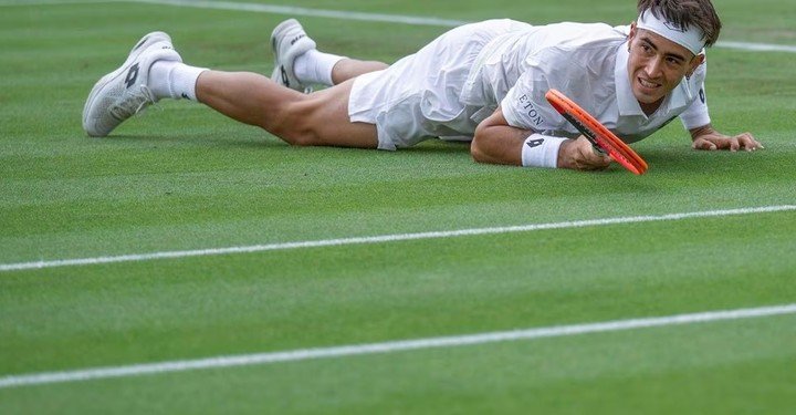 En Wimbledon, Comesaña sorprendió al mundo.
