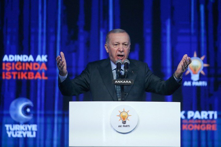 Erdogan en su discurso como presidente.