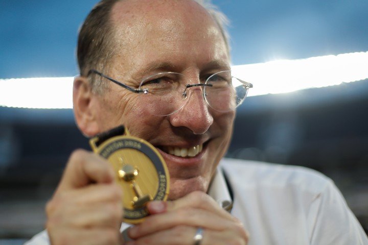 2024. John Textor luego de ganar la Copa Libertadores ante Atlético Mineiro. (EFE)