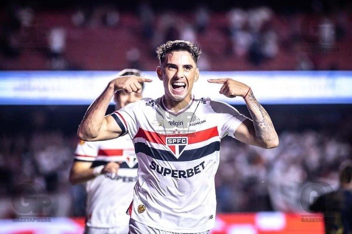 Enzo Díaz marcó su primer gol con la camiseta del San Pablo (Foto: Prensa San Pablo).