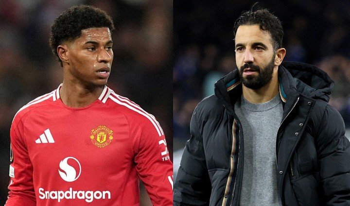 Rubén Amorim y Rashford no han tenido una muy buena relación y el delantero, que está lejos de su mejor versión, se fue del United.