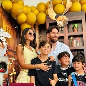 El festejo de cumpleaños de Antonela Roccuzzo con Messi y sus hijos