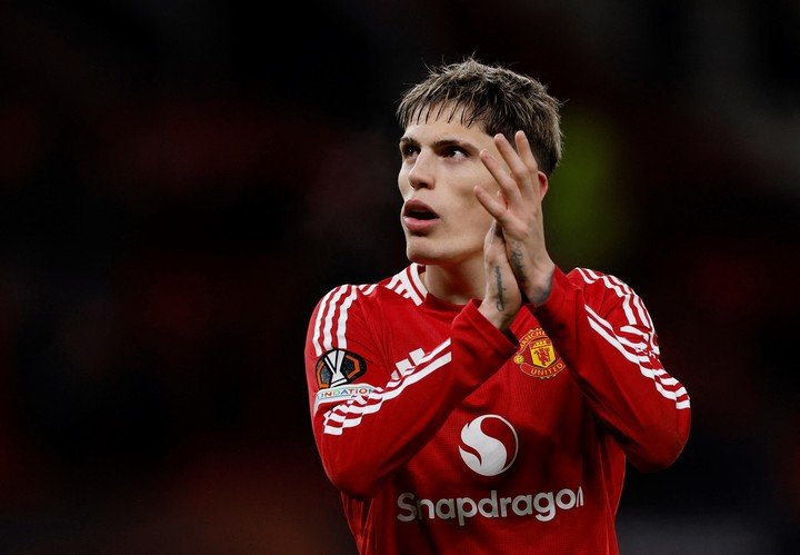 Alejandro Garnacho, listo para otro partido con el Manchester United (Reuters).