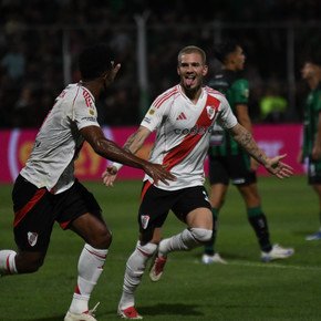 Con goles de Borja y Mastantuono, River venció a San Martín (SJ) y obtuvo su primer triunfo como visitante