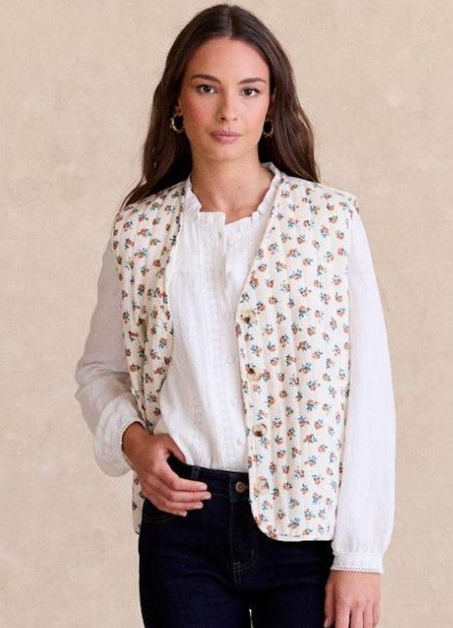 Chaleco con floral print