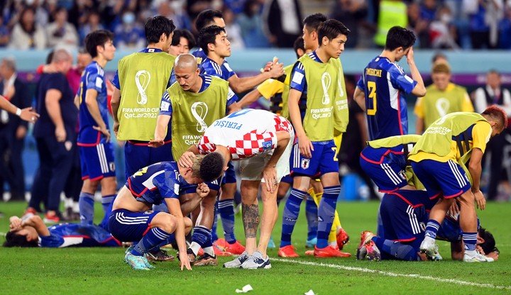 Japón, eliminado en manos de Croacia en 2022.
EFE/EPA/Neil Hall