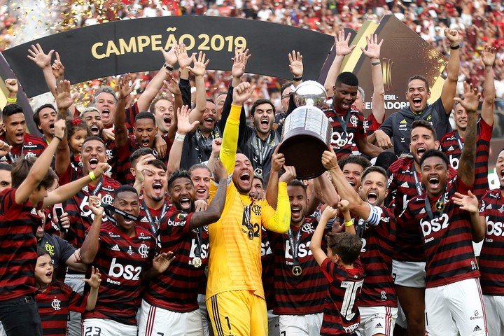 Flamengo campeón de la Copa Libertadores 2019 en Lima. (AFP)