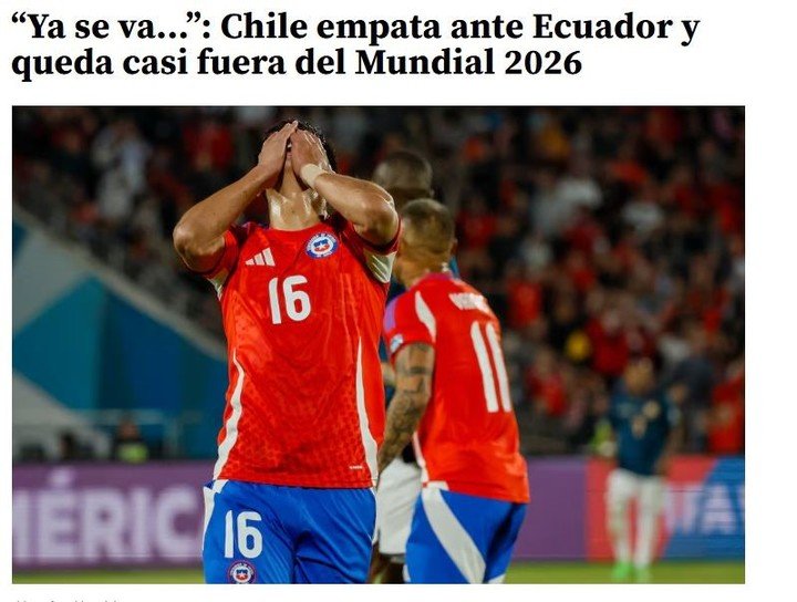 Así reaccionaron en Chile sobre casi quedar afuera del Mundial.