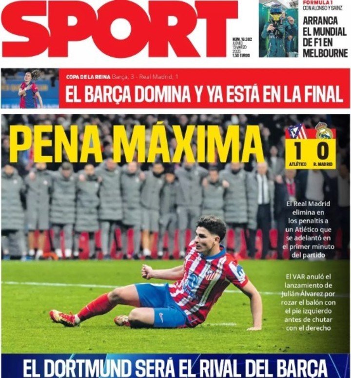 La tapa de Sport