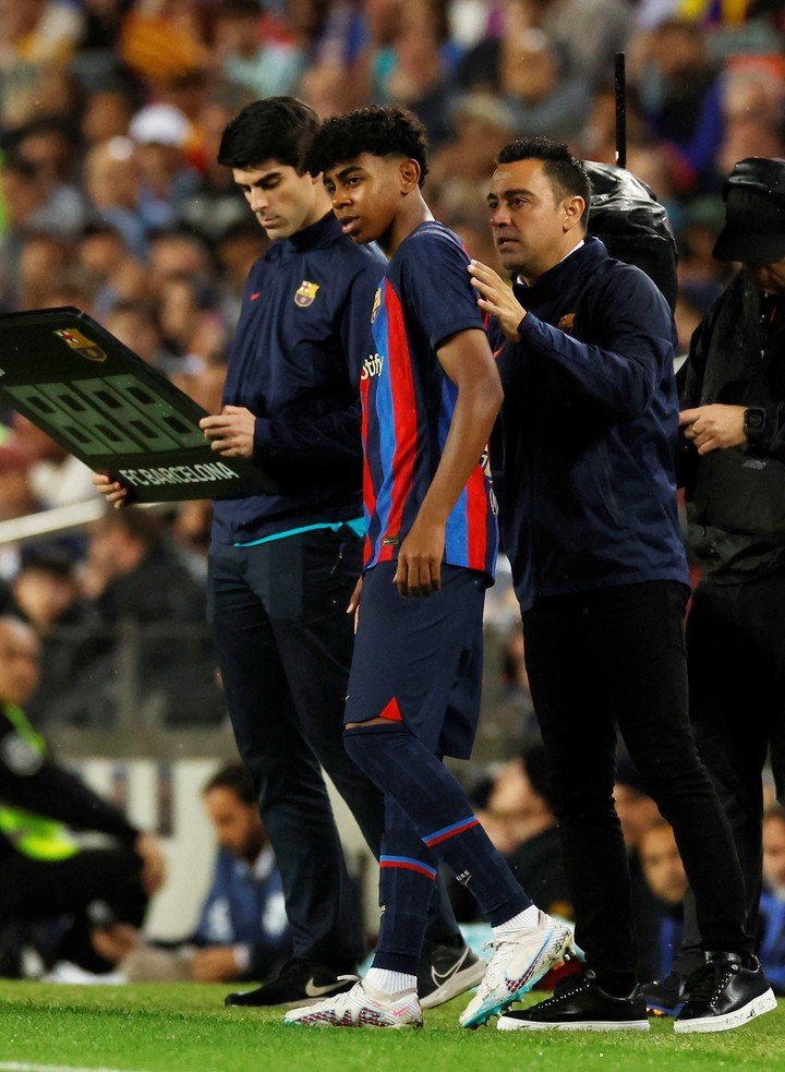 Lamine Yamal en su debut. (Foto: REUTER)