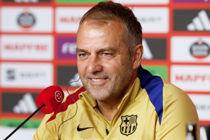 Flick, el DT del equipo catalán. (EFE).