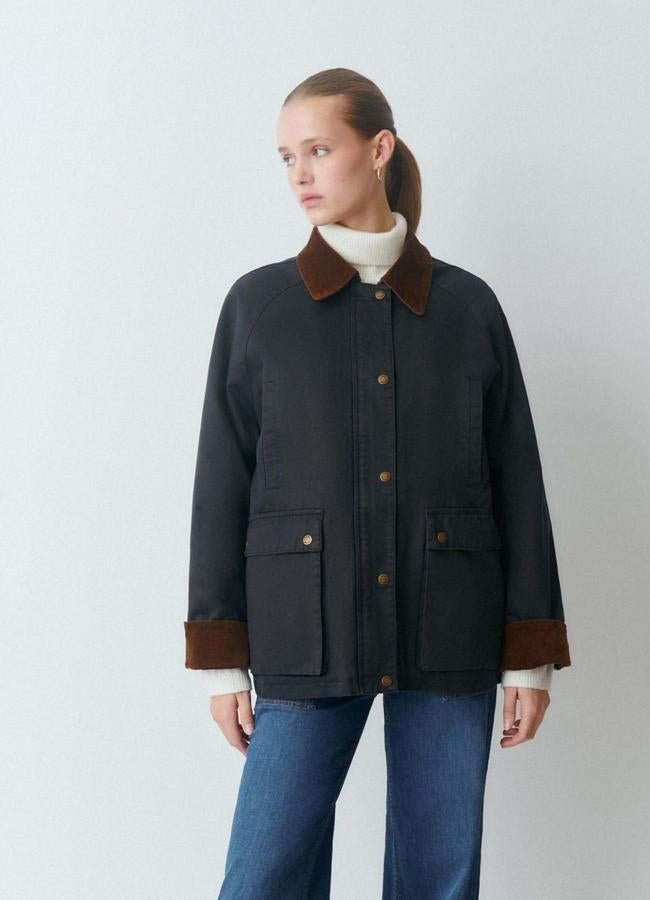 Chaqueta parka encerada