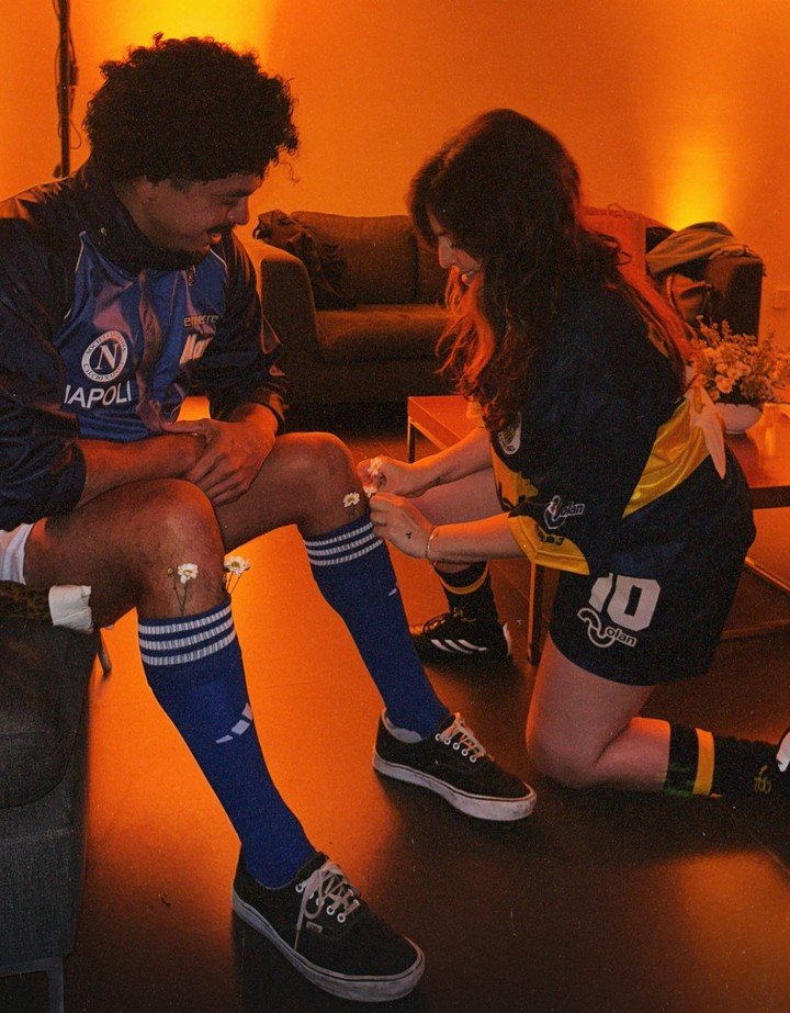 Dalma le puso margaritas al Diego del Napoli.