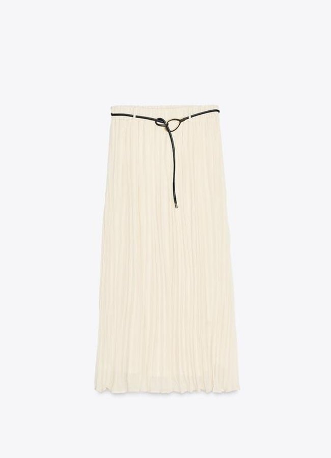 Falda larga fluida de Zara.