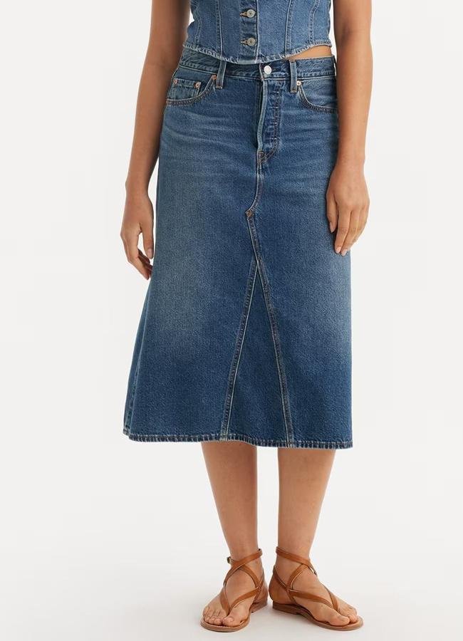 Falda vaquera en línea A