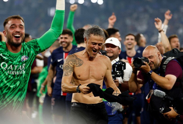 El festejo de Luis Enrique (REUTER).