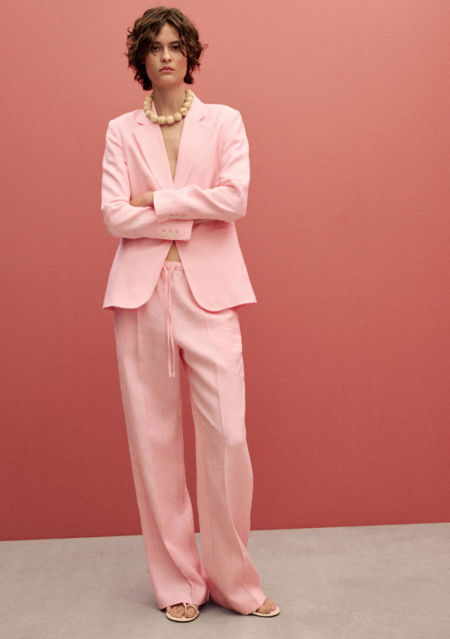 Traje de mango de lino