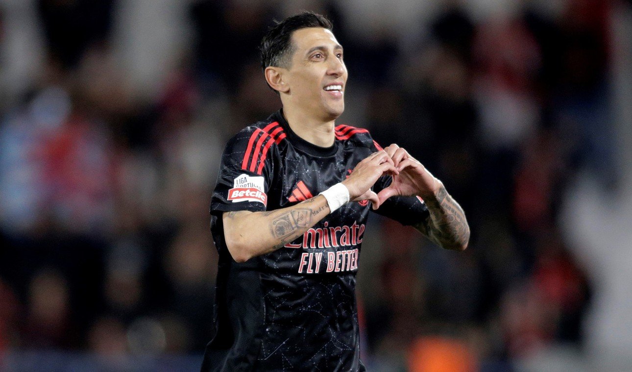 Di María celebra tras marcar el 3-0 ante Gil Vicente. (FOTO: REUTERS).