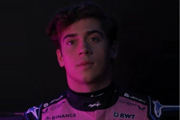 Franco Colapinto en la intro de la Fórmula 1 2025. (ESPN)