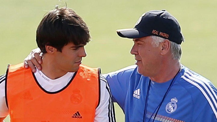 Kaká y Ancelotti en el Real Madrid. (Foto: REUTER)
