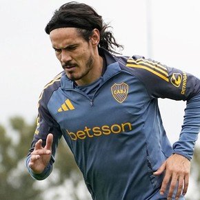 La prueba que hizo Herrón con Cavani en la práctica de Boca