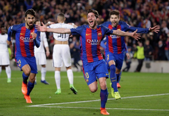 El recordado gol de Sergi Roberto. (AP)