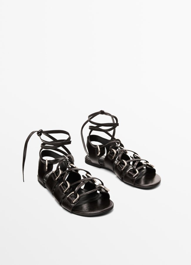 Sandalias de tiras de Massimo Dutti.