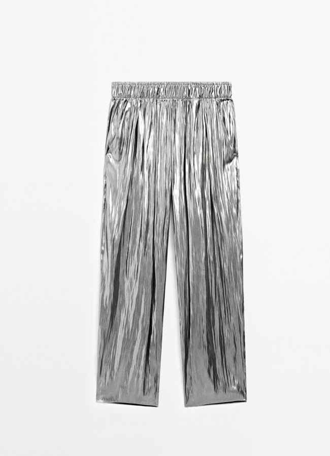Pantalón metalizado MassimoDutti.