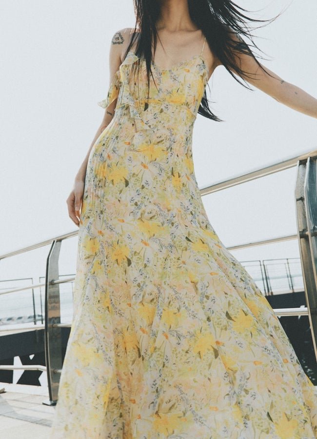 Vestido estampado de tirantes de Sfera.