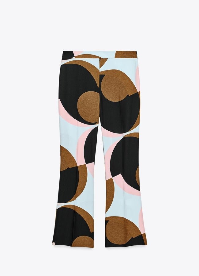 Pantalón estampado geométrico Zara