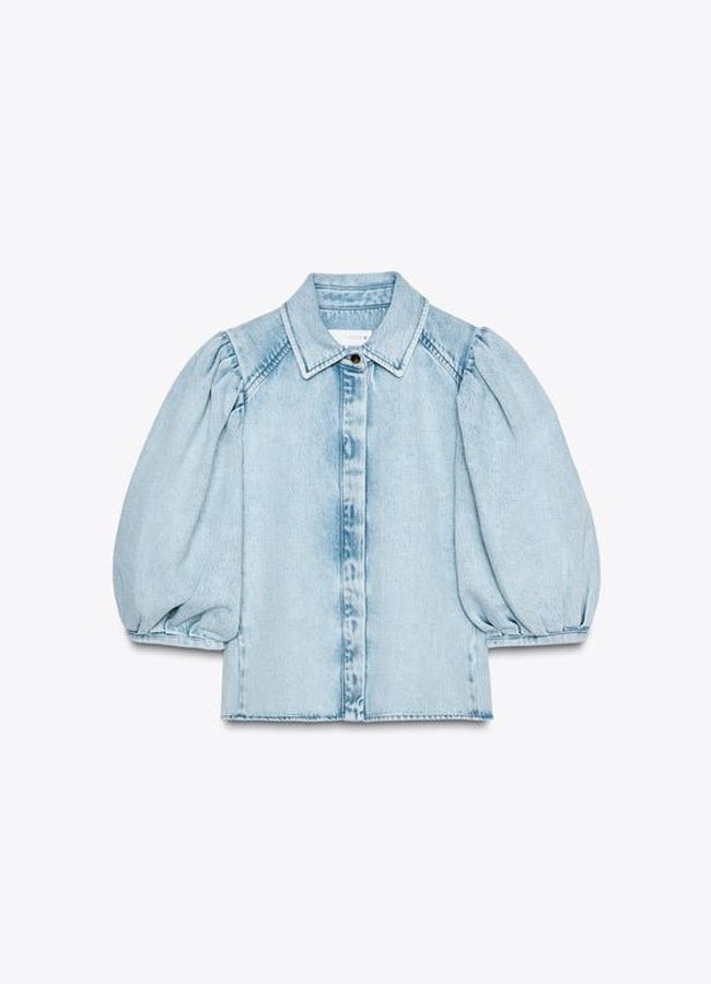 Blusa denim Zara.