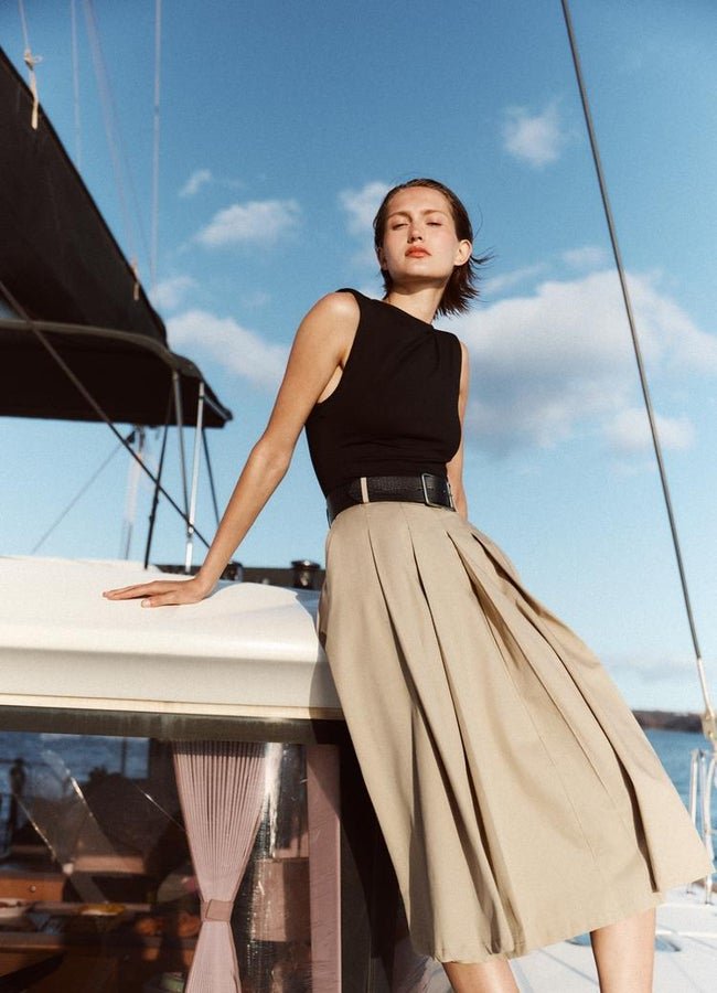 Vestido combinado Zara.