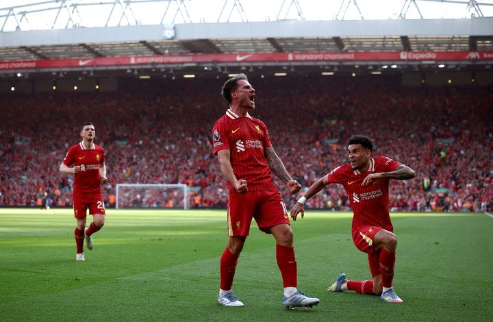 Alexis Mac Allister marcó el segundo gol en la victoria (5-1) frente a Tottenham. (EFE)