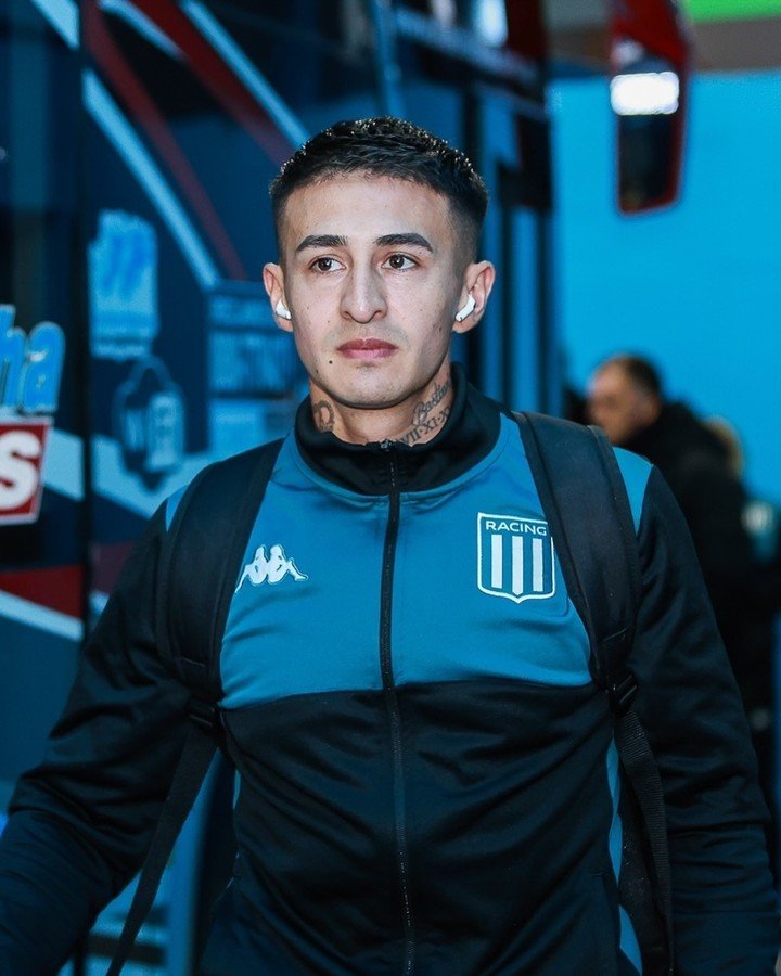 Gabriel Rojas este lunes volvió a entrenarse a la par tras una lesión. Foto: Prensa Racing