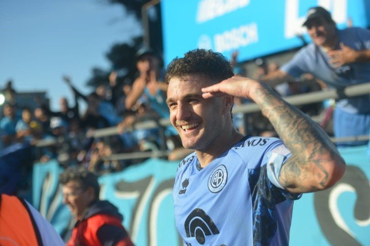 Gol y festejo de Vegetti vs Talleres.