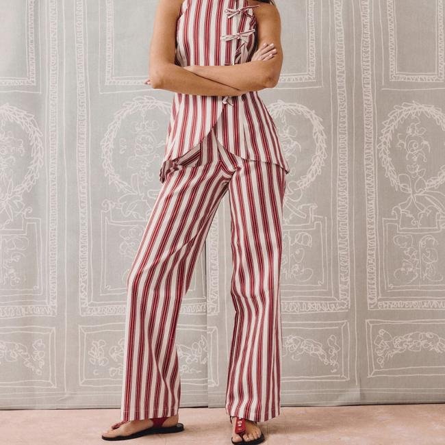 Pantalones de rayas con bolsillos