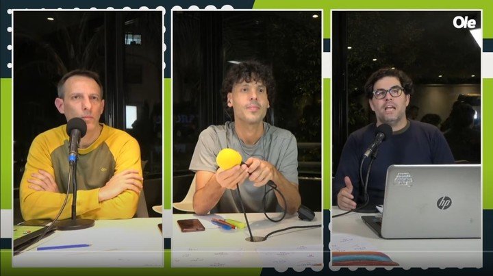 Vicente Muglia (comentarios), Nacho Fusco (relatos) y Fede Yañez (comentarios), a cargo del stream de Olé en el Mundial de Clubes.