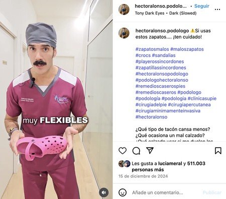 Héctor Alonso, podólogo, advierte sobre el uso de las Crocs: