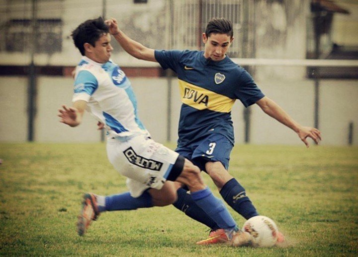 Fernández en las Inferiores de Boca: no llegó a debutar (Foto: @nicolasleonel3).