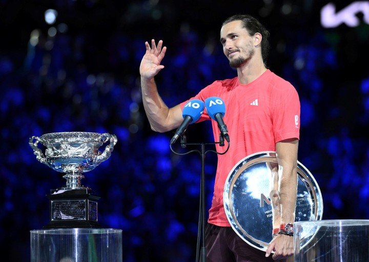 Zverev estuvo a un pasito de levantar el Abierto de Australia en enero. (EFE)